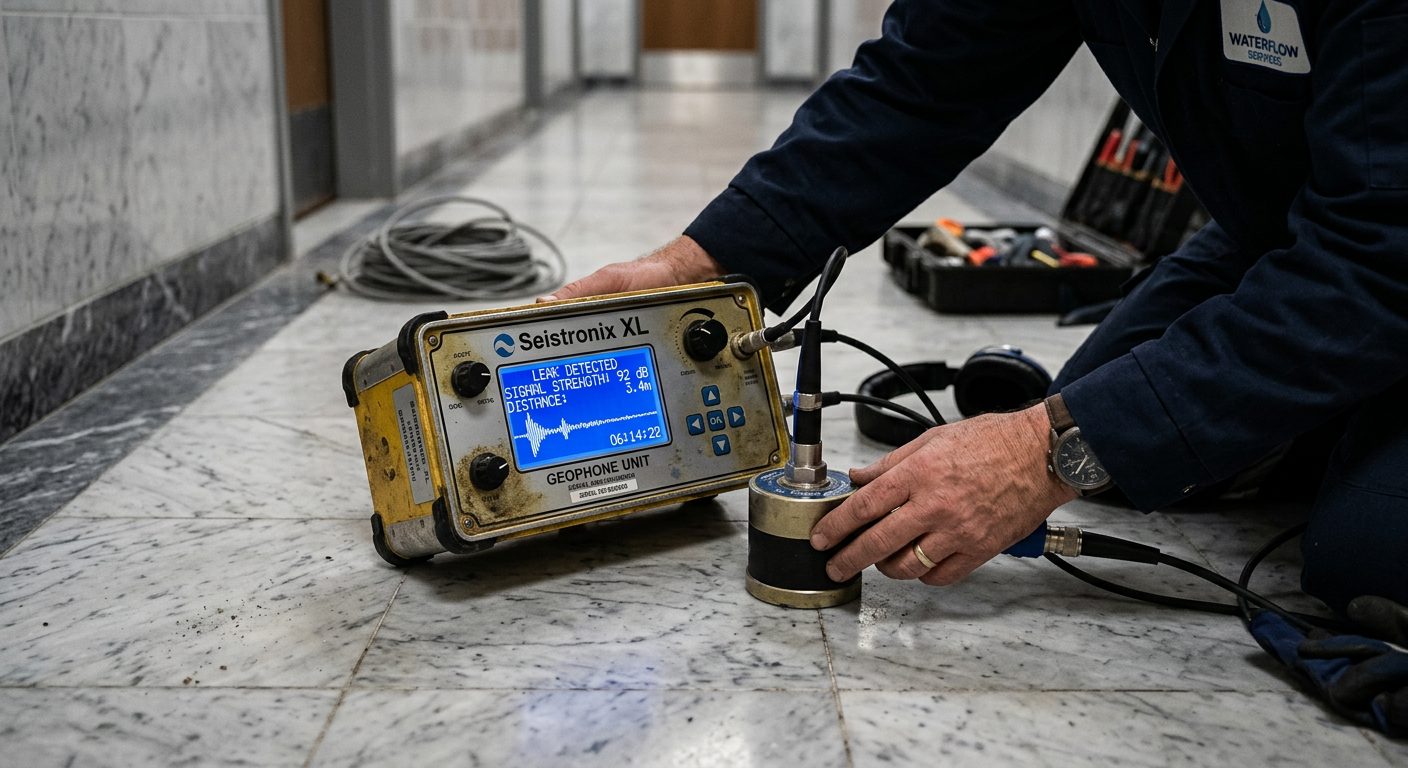 Geofono professionale per rilevazione perdite acqua sottotraccia
